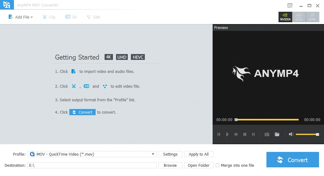 AnyMP4 MXF Converter — изображение 1
