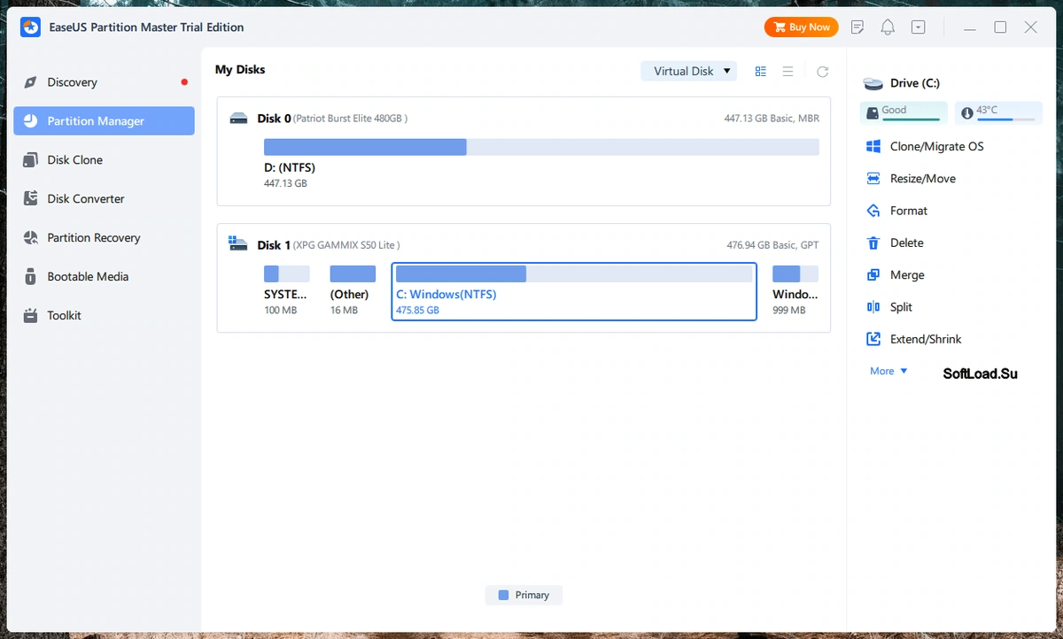 EASEUS Partition Master — изображение 1