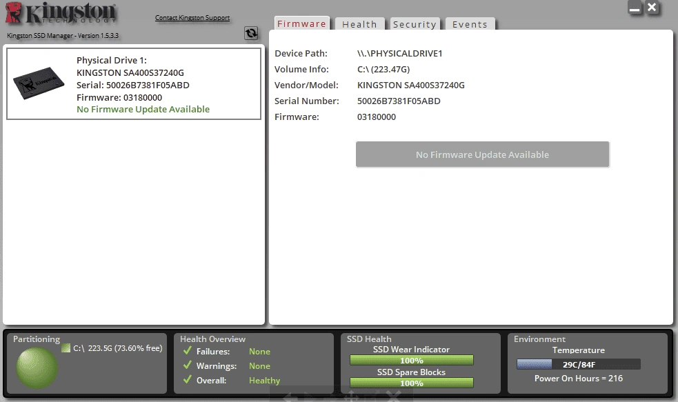 Kingston SSD Manager — изображение 2