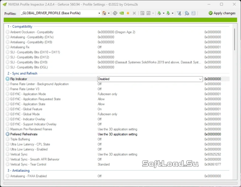 NVIDIA Profile Inspector 2.4.0.4 для Windows
