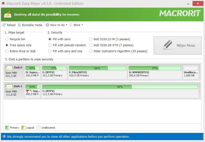 Macrorit Data Wiper — изображение 1