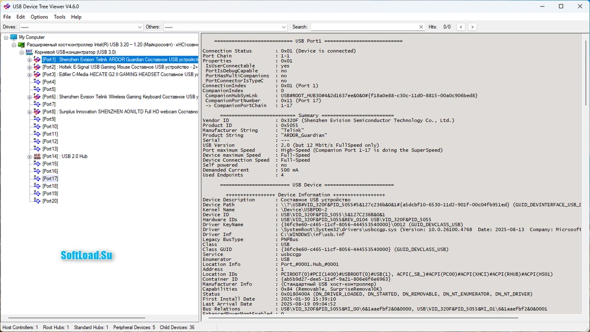 USB Device Tree Viewer
